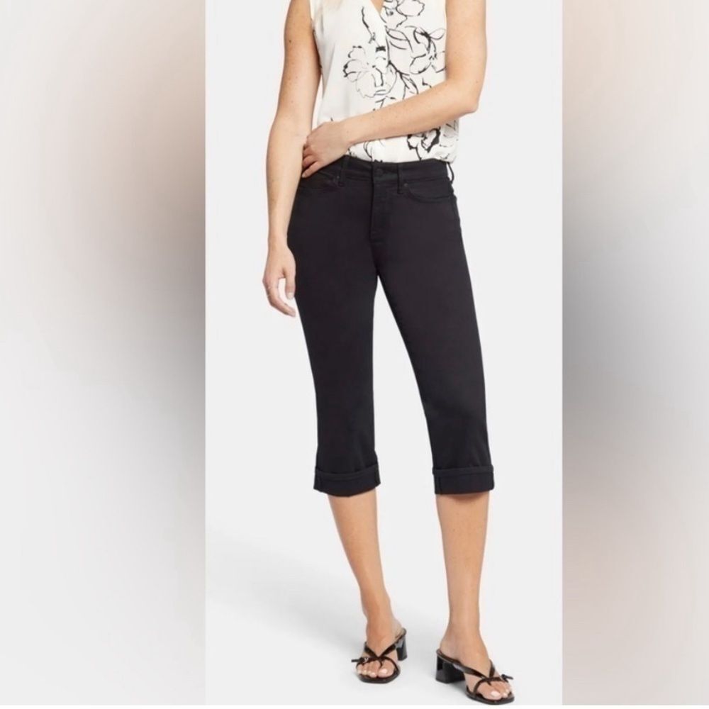 NYDJ | Marilyn Crop Black Denim Summer Capris JEAN